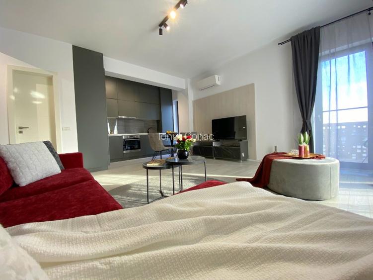 Apartament modern mobilat si utilat, 2 camere,terasa -16mp  si parcare subterana - 9