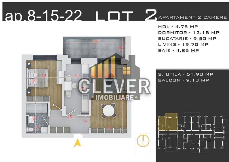Ap 2 Camere | Direct Dezvoltator | Finisaje la Alegere - Pallady