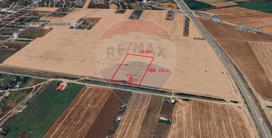 Teren intravilan 3,4 Ha Ciorogarla str. Nicolae Iorga