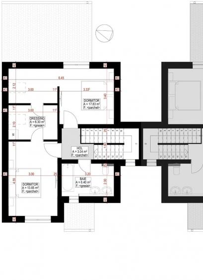 Duplex modern - 4 camere - 102 mp - Separat prin casa scarii - Mosnita