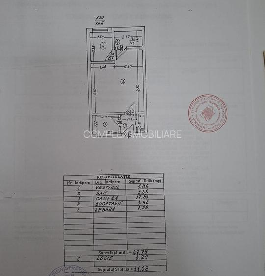 Gorjului Metrou Garsoniera la cheie Bloc Reabilitat - 9