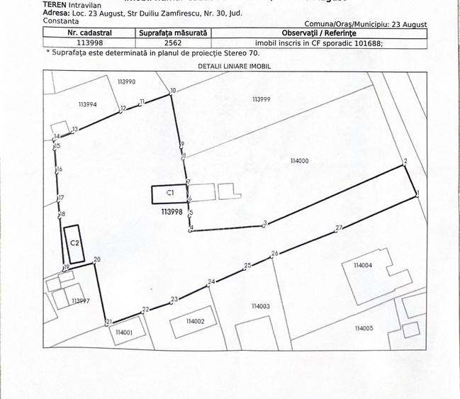 Teren intravilan 2562mp Loc 23 August | Ideal locuiță sau casă vacanță - 2