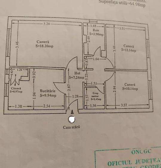 Poarta 6 piata-apartament 3 camere decomandat cu gaze
