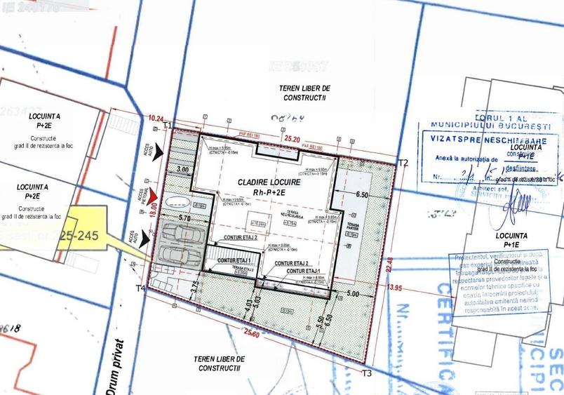 Baneasa - teren cu autorizatie pentru apartamente tip duplex, complex inchis