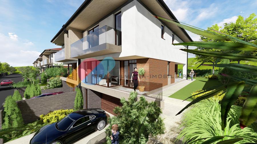 Casă eficientă energetic nZEB, 185 mp utili și teren de 300 mp panouri solare