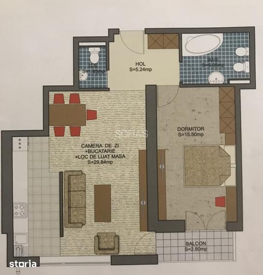 Apartament 2 camere decomandat - 11