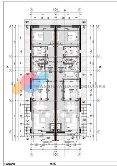 Duplex 202 mp + rooftop 72 mp, curte 180 mp, cartier Voronet