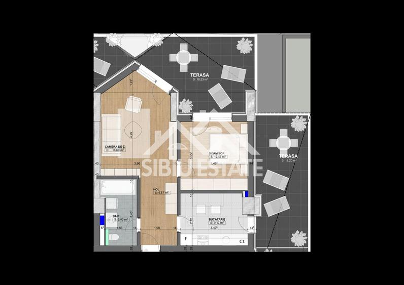 Apartament cu 2 camere-Design avangardist și confort contemporan