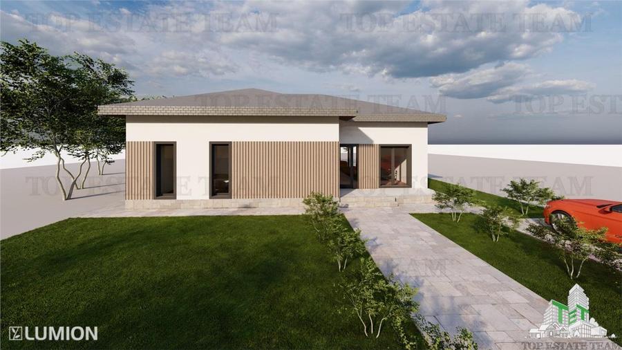 Casa inidividuala, superba pe parter, cu garaj si 4 camere spatioase, si toate u