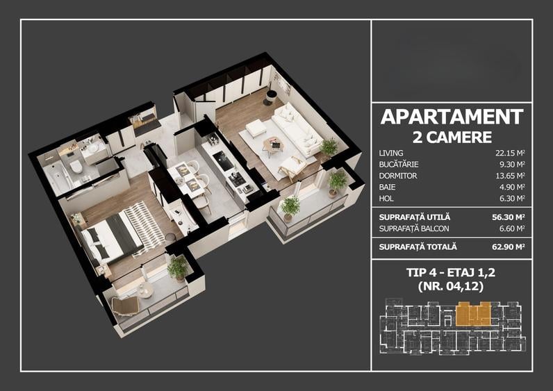 Bloc tip boutique – Popesti Leordeni | Studio- Apartamente 2-3 camere