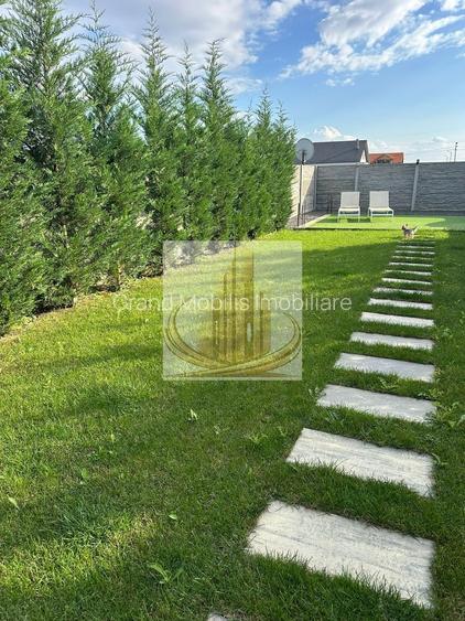 Casa in stil mediteranean, ultrafinisată 5 camere, 3 bai + curte.