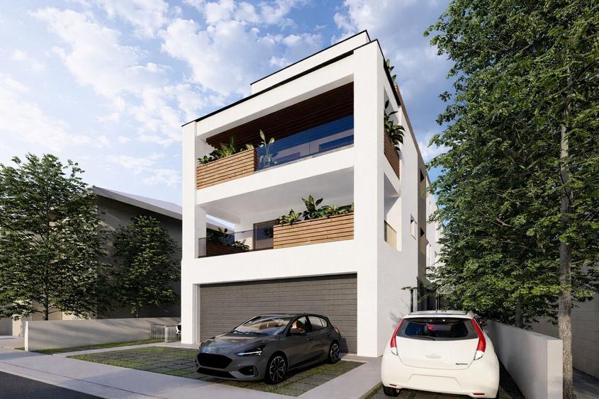 4 camere cu TERASA de 22 mp, 3 bai, etaj 2/3, FINISAT MODERN, COMISION 0%