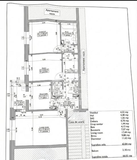 Apartament 3 camere,2 bai, decomandat, renovat, zona Girocului - 11