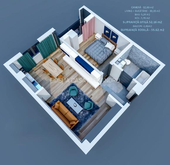 Apartament 2 camere de vanzare Bucium - 2