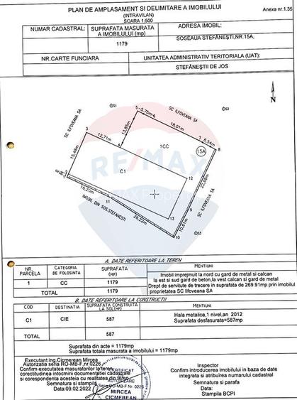 Hală/depozit, platforma betonata 600mp, Stefănești langa Centura - 4