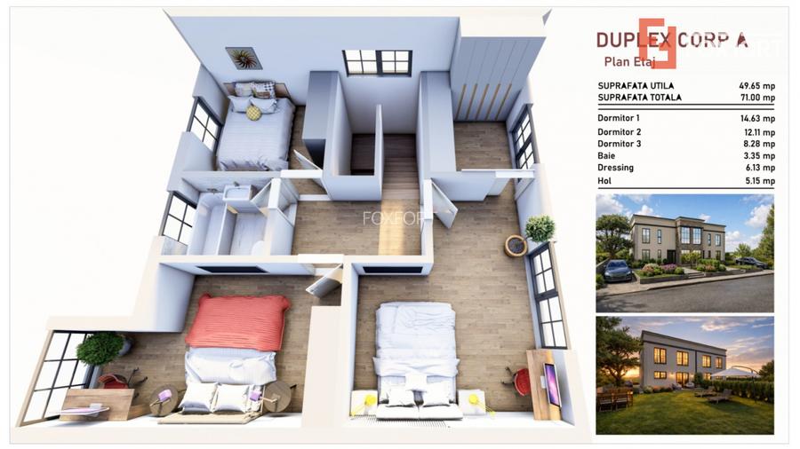 Duplex de vanzare cu 4 camere, Parter + 1 Etaj - Giarmata - 11