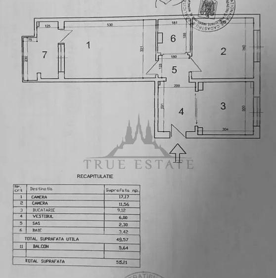 Apartament cu 2 camere în bloc reabilitat termic- C. Dorobanti- vedere pe spate