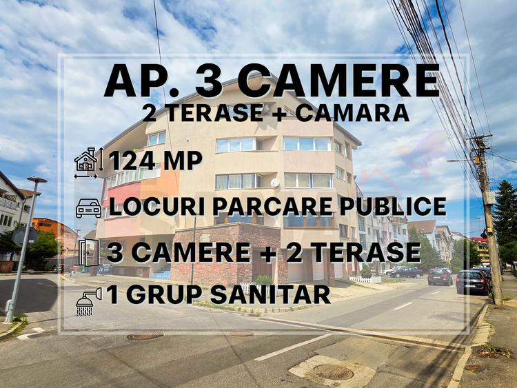 Ap. 3cam. | Valea Aurie | 124mp | 2 Terase | Vedere Panoramica | VIDEO