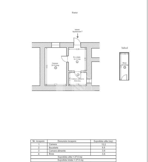 Apartament 1 camera de vanzare, curte comuna, zona Traian, Timisoara