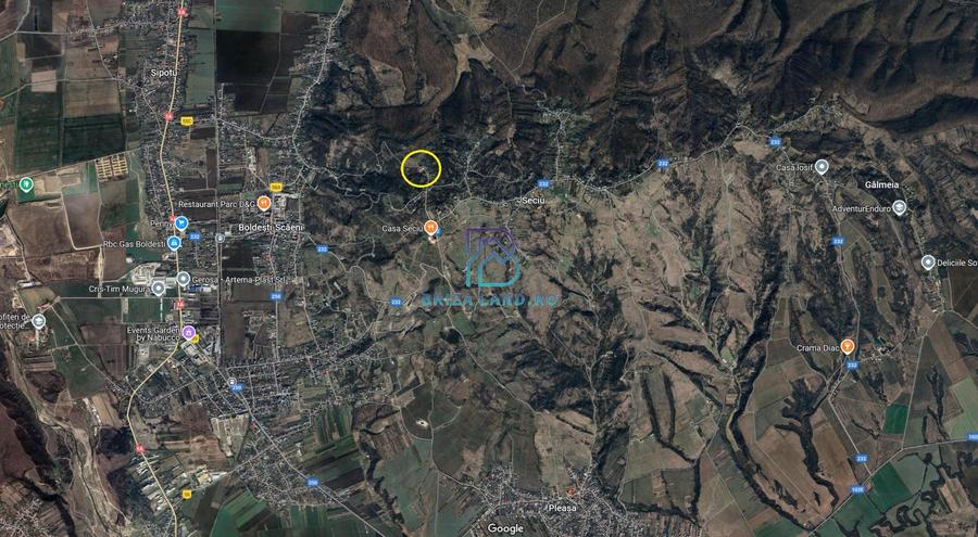 Prahova, orasul Boldesti-Scaeni, satul Seciu, teren 3007mp, d=36m