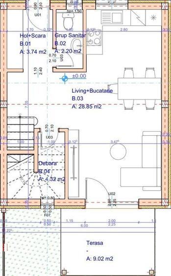 Complex rezidential nou. La asflat. Aproape de Cuina.