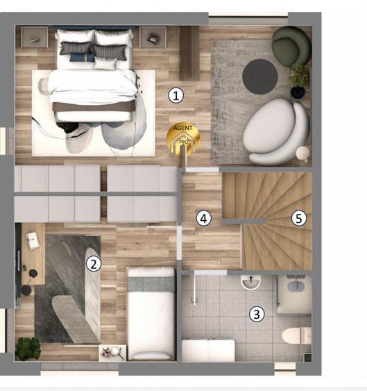Complex NOU 8 case P+1+M - 5 camere - Otopeni - Ferme