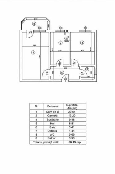 Apartament 2 camere Decomandat Esplanada Mimioza