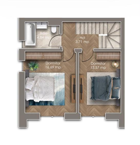 Vilă Duplex Premium în Otopeni/Metrou la 900 m/Spatioasa