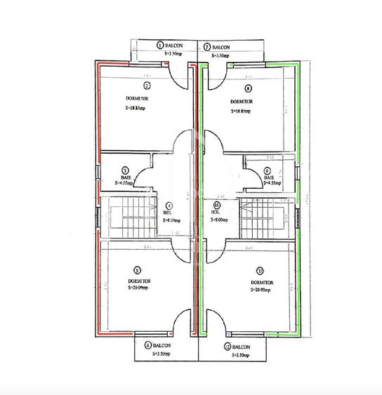 Duplex cu 3 camere, 103mp utili+2 balcoane, 267mp teren, Cristian - 2