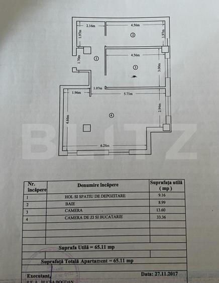 Apartament de 2 camere, 65mp, curte, loc de parcare, zona Rediu