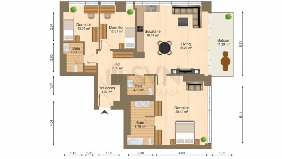 REA1027514 Apartament High End 4 camere I One Mircea Eliade