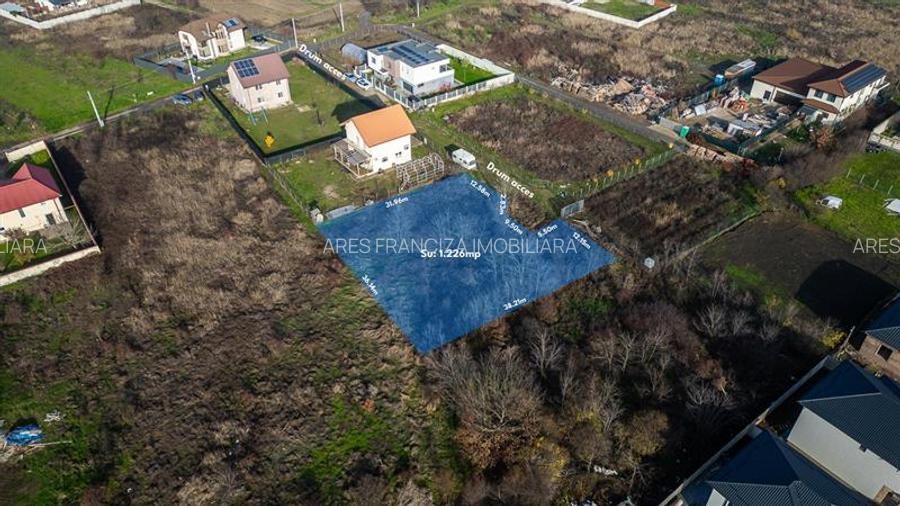 CORBEANCA ,TEREN INTRAVILAN 1226 MP,DESCHIDERE 30 M,GAZ,CURENT,CANALIZARE
