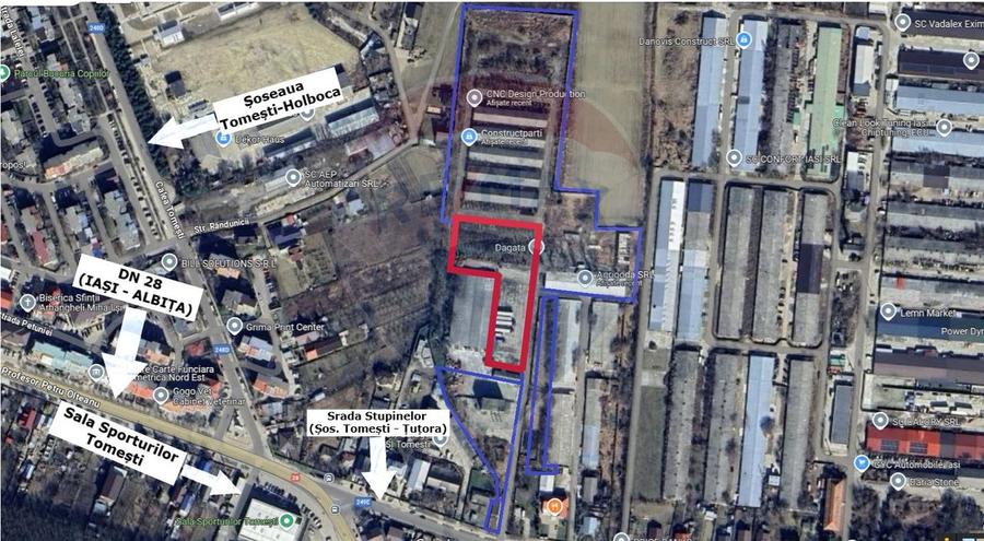 Teren industrial de vânzare 4.990mp Tomești - Iași - Str. Stupinelor