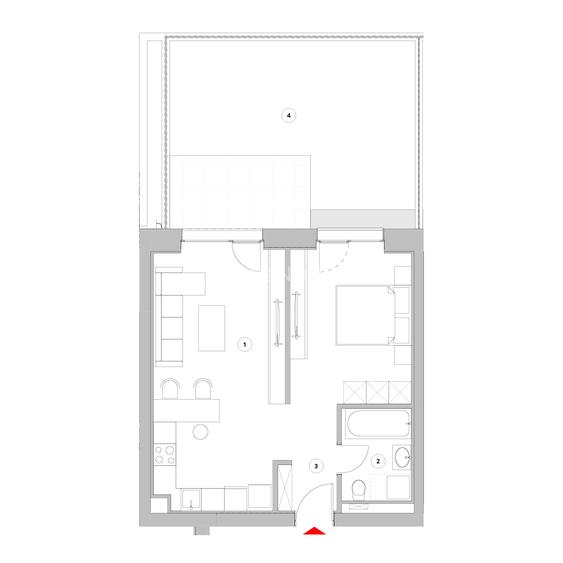 Studio dublu cu grădină - Tip 2A - 13