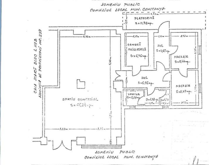 Spatiu comercial stradal,2 intrari, gaz, depozit, 106 mp, Casa de Cultura