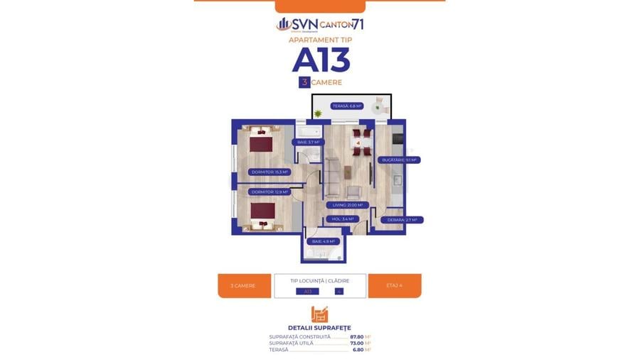 REA1026527 3 camere Aviatiei I bloc nou I locatie premium