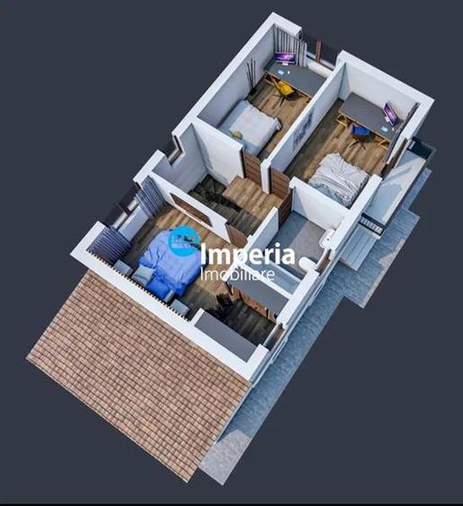 Casa 4 cam, 350 teren, canalizare, Cartier nou Miroslava