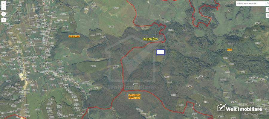 Padure de foioase 35.550MP, la 5km din loc. Romanasi, jud. Salaj