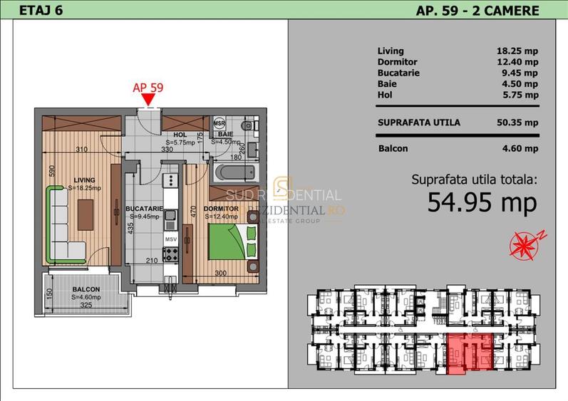 Apartament 2 camere de vanzare, bloc nou, langa Parc Tudor Arghezi - 7