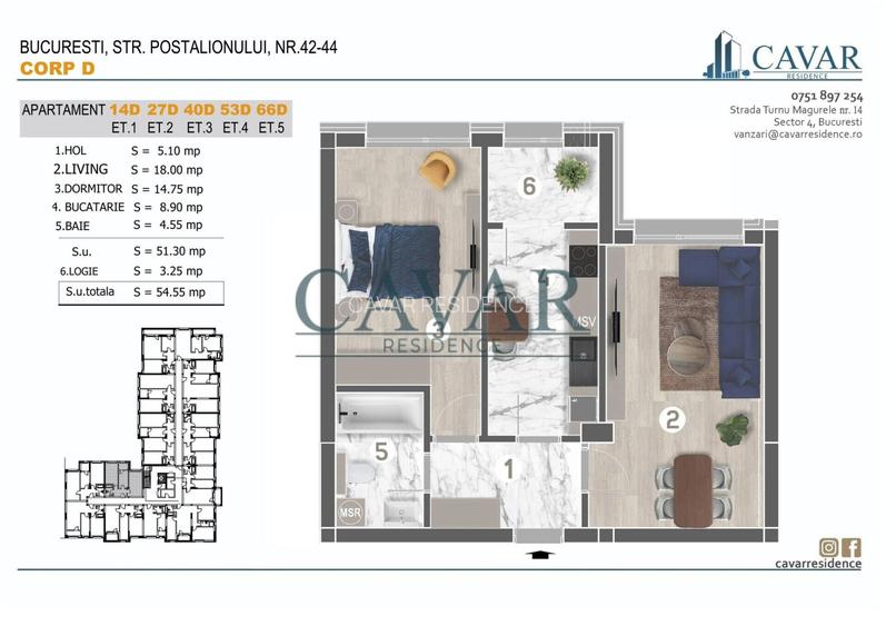 Apartament 2 Camere Decomandat Proiect Finalizat - 16