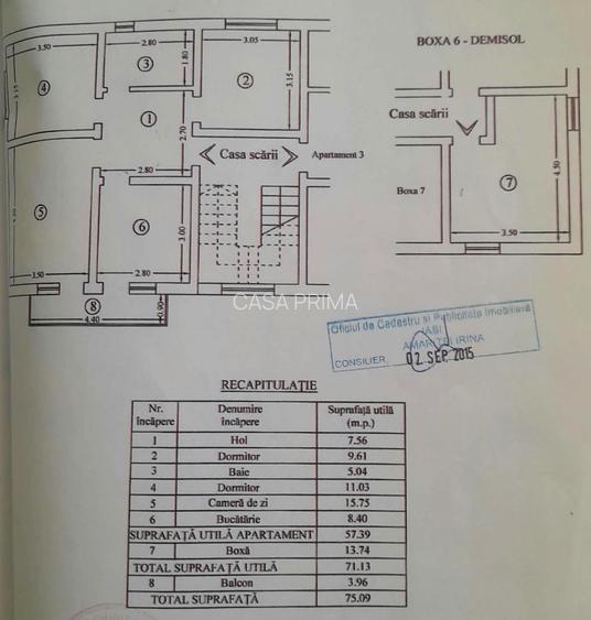 Apartament 3 camere, decomandat, mobilat, boxa intabulata, loc parcare - 4