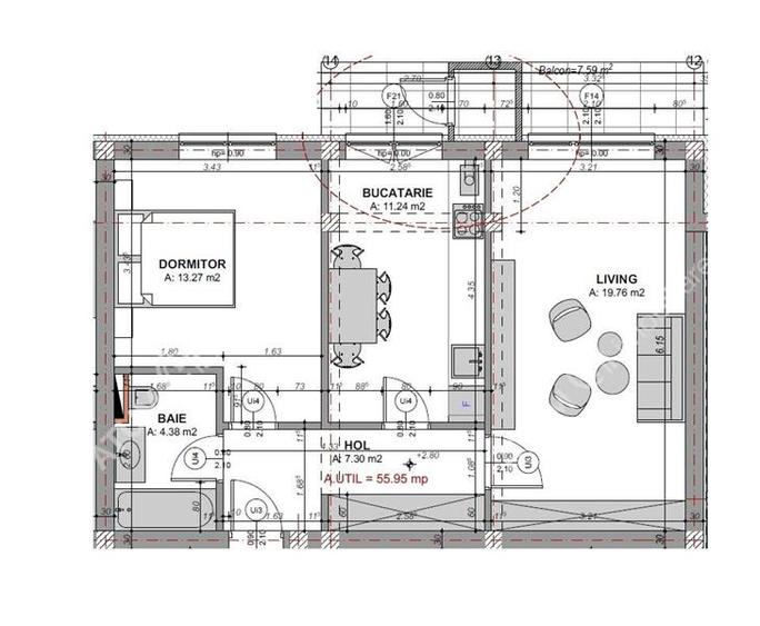 Apartament de 2 camere decomandate etaj 2 zona Doamna Stanca
