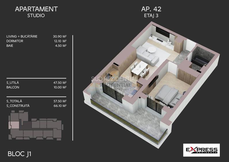 Ansamblu rezidential premium-2 camere moderne de vanzare, Metalurgiei - 1