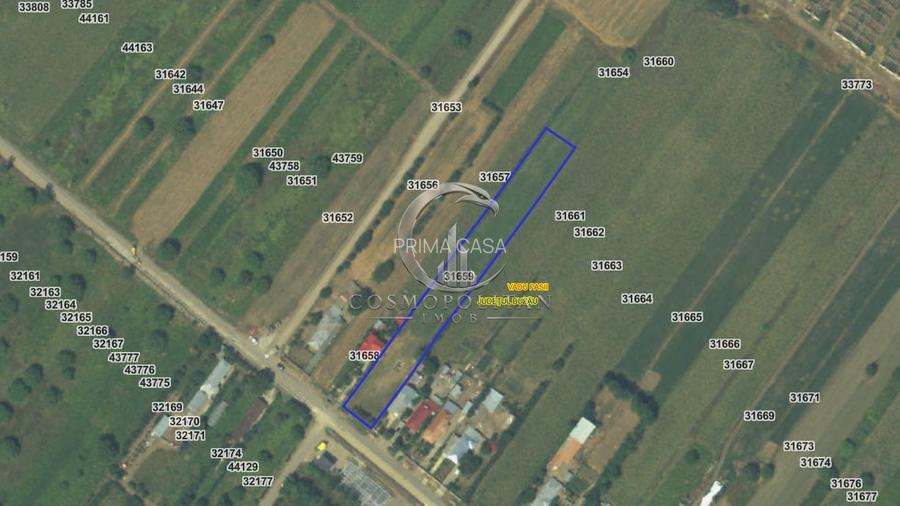 Teren intravilan zona Vadu Pasii BZ 4.000mp d=20m drum asfaltat utilitati Pret: - 2