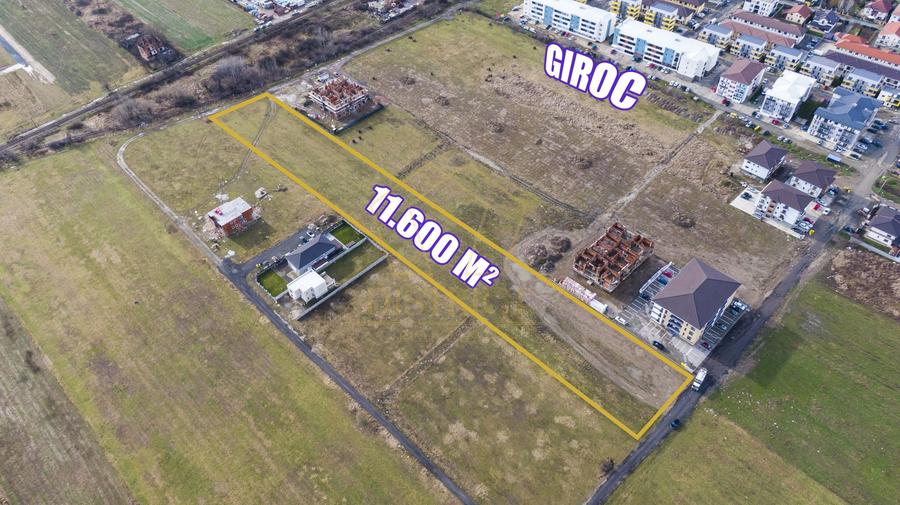 Teren arabil intravilan pentru PUZ 11.600mp | Giroc