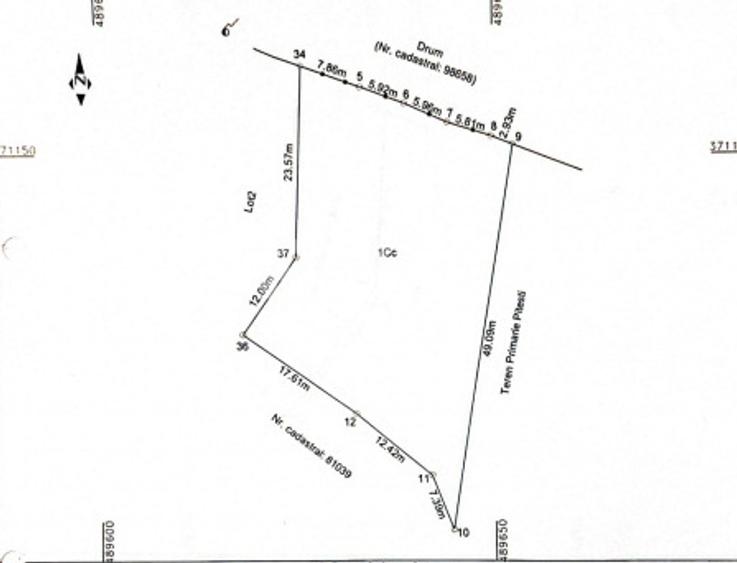 Teren de vânzare – Str. Izvorului, Pitești, zona Stadion