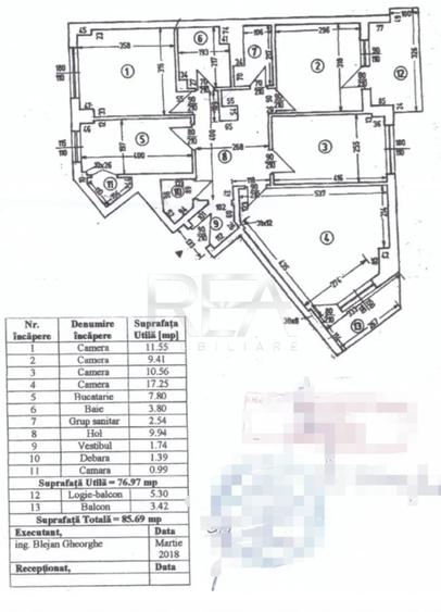 4 camere, 9/10, anvelopat, bloc 1982-Str. Turda