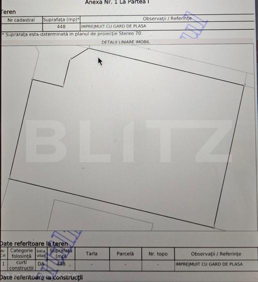 Teren intravilan, 448 mp, Zona Schit, Alba Iulia
