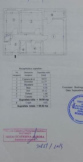 2 CAM. TINERETULUI BLOC 1979 RENOVAT MOBILAT UTILAT SPATIOS 58MP LIBER ET.10 DEC