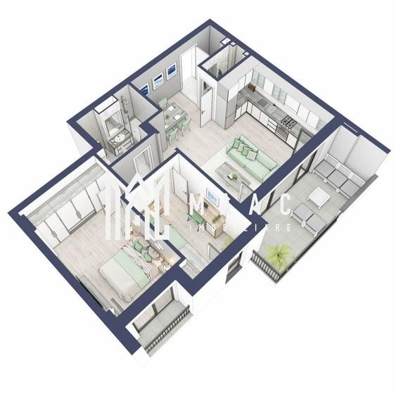 Apartament 3 camere | Balcoane 16.2 mp| Gradina ca. 63mp | Turnisor